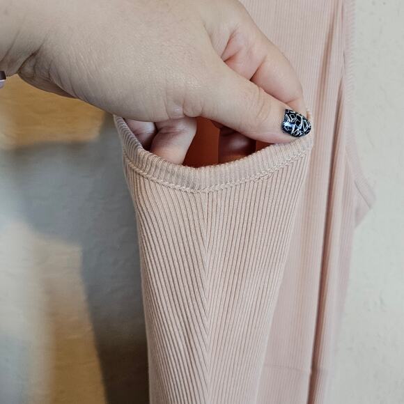 Kittenish Sleeveless Mini Dress Beige Women's Large Casual Night Out Neutral - Picture 3 of 9